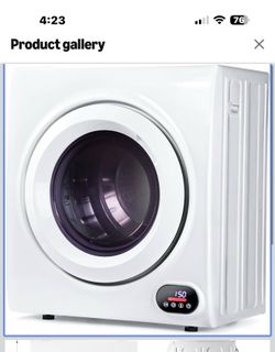 New in box Euhomy Compact Laundry Dryer, 2.65 cu ft Front Load Stainless Steel Clothes Dryers With Exhaust Pipe, 1400W, LCD Control Panel Four-Functio