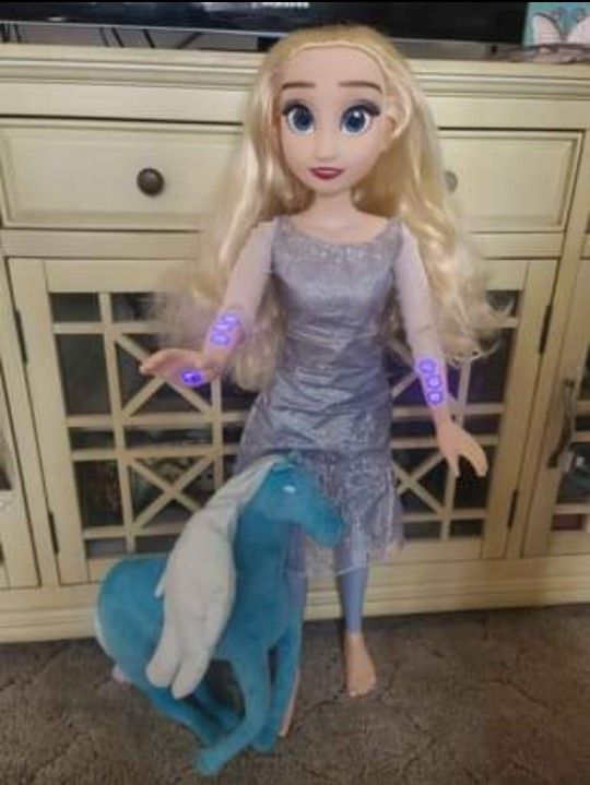 Disney Frozen 32 Inch Playdate Elsa Doll & Nokk Water Horse