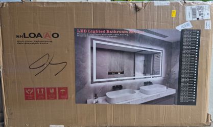 NHLOAAO LED Lighted Bathroom Vanity Mirror