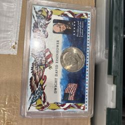 Dwight D Eisenhower $1 Coin Plaque