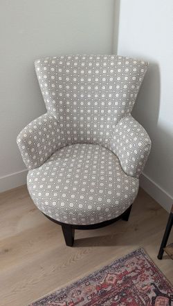 swivel barrel accent chair