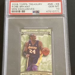 Kobe Bryant 2008-09 Topps Treasury Mini Exclusives /278 PSA 10 💎 GEM MINT POP 2