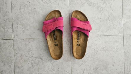 Birkenstock suade with cork bottom Shoes, New, Pink.