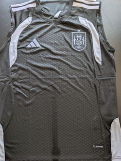 Spain sleeveless soccer jersey