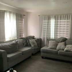 GREY SOFA / LOVESEAT SET