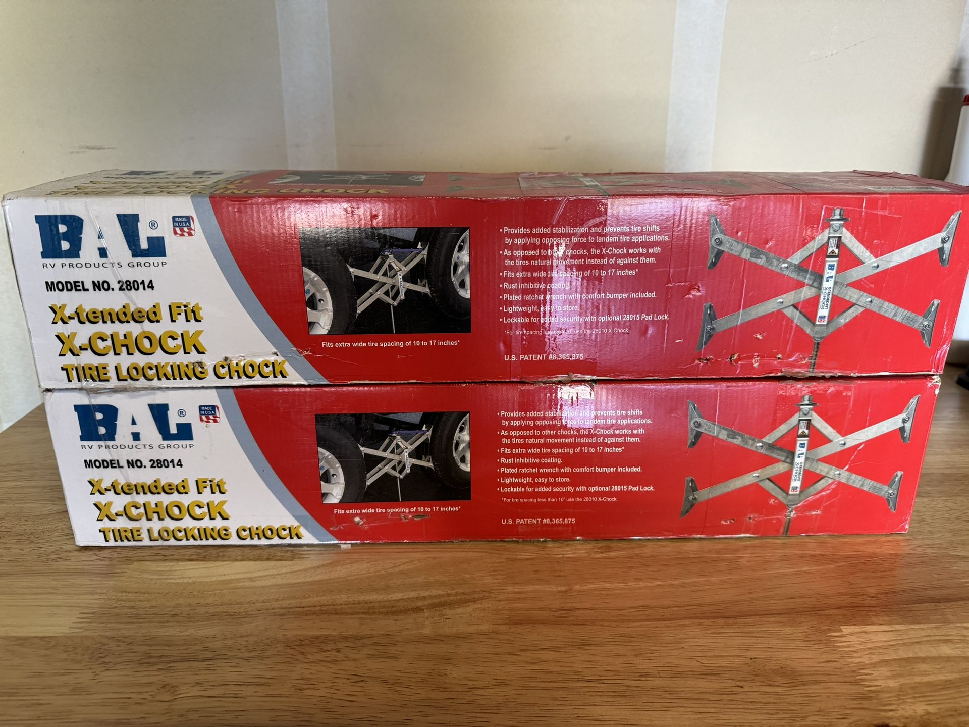 BAL X-Tended X-Chock Tire Locking Chock with 17 in. Extension for RV Trailers