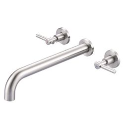 2-Handle Wall Mounted Lever Handle Antique Bathtub Roman Tub Faucet in. Brushed Nickel