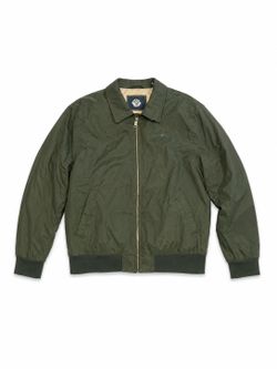 Dockers Olive Green Harrington Jacket Men’s XL Fits Large Lightweight Zip Jacket
