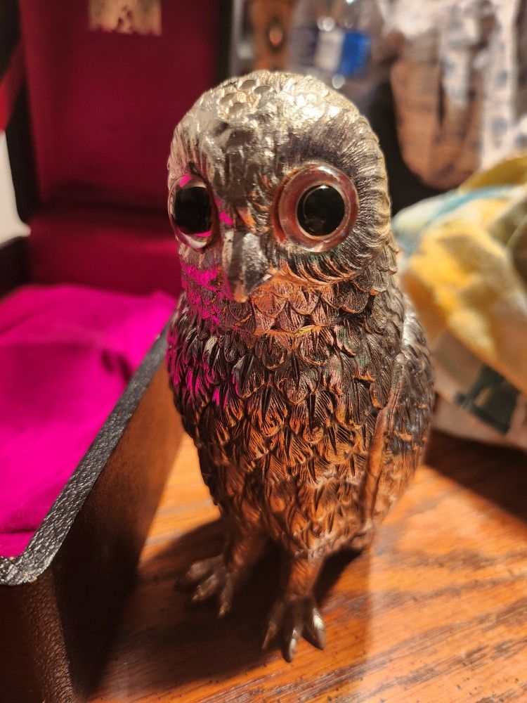 Silver Plated Owl Shaker Corbell
