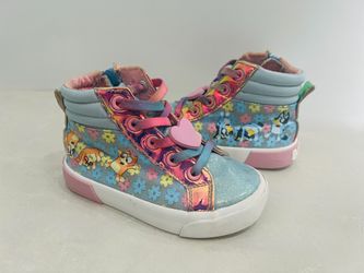 Bluey Girls Size 9 Light Up High Top Sneakers Pink Glitter Toddler Shoes