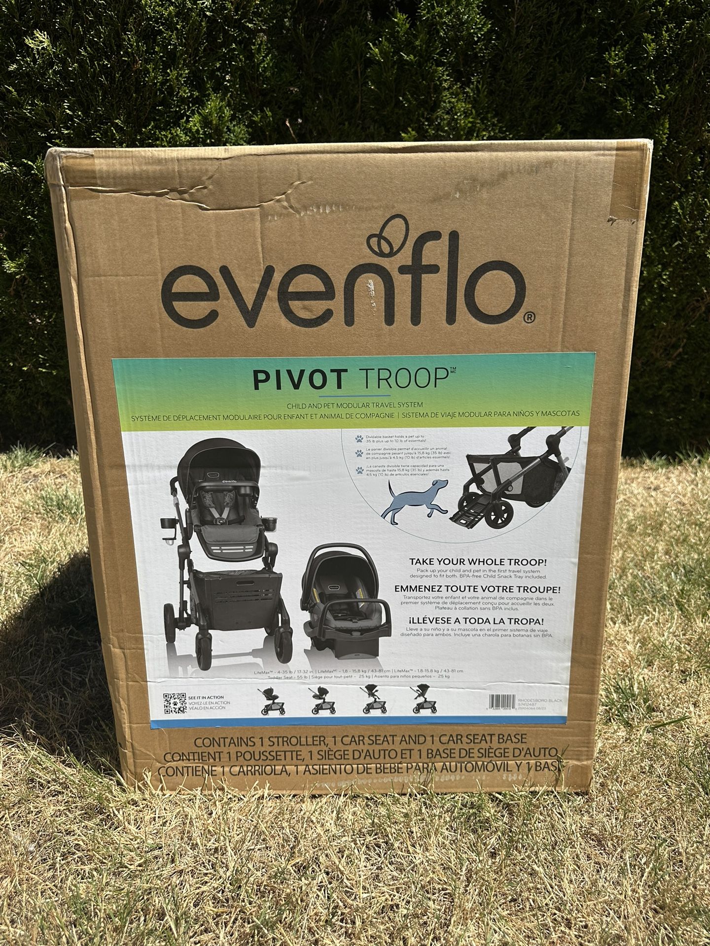 Evenflo Pivot Troop Child & Pet Modular Travel System Stroller