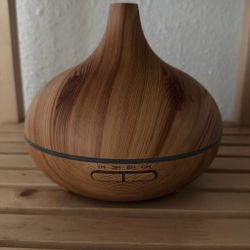 Wood Grain Essential Oil Diffuser with Timer & Accessories