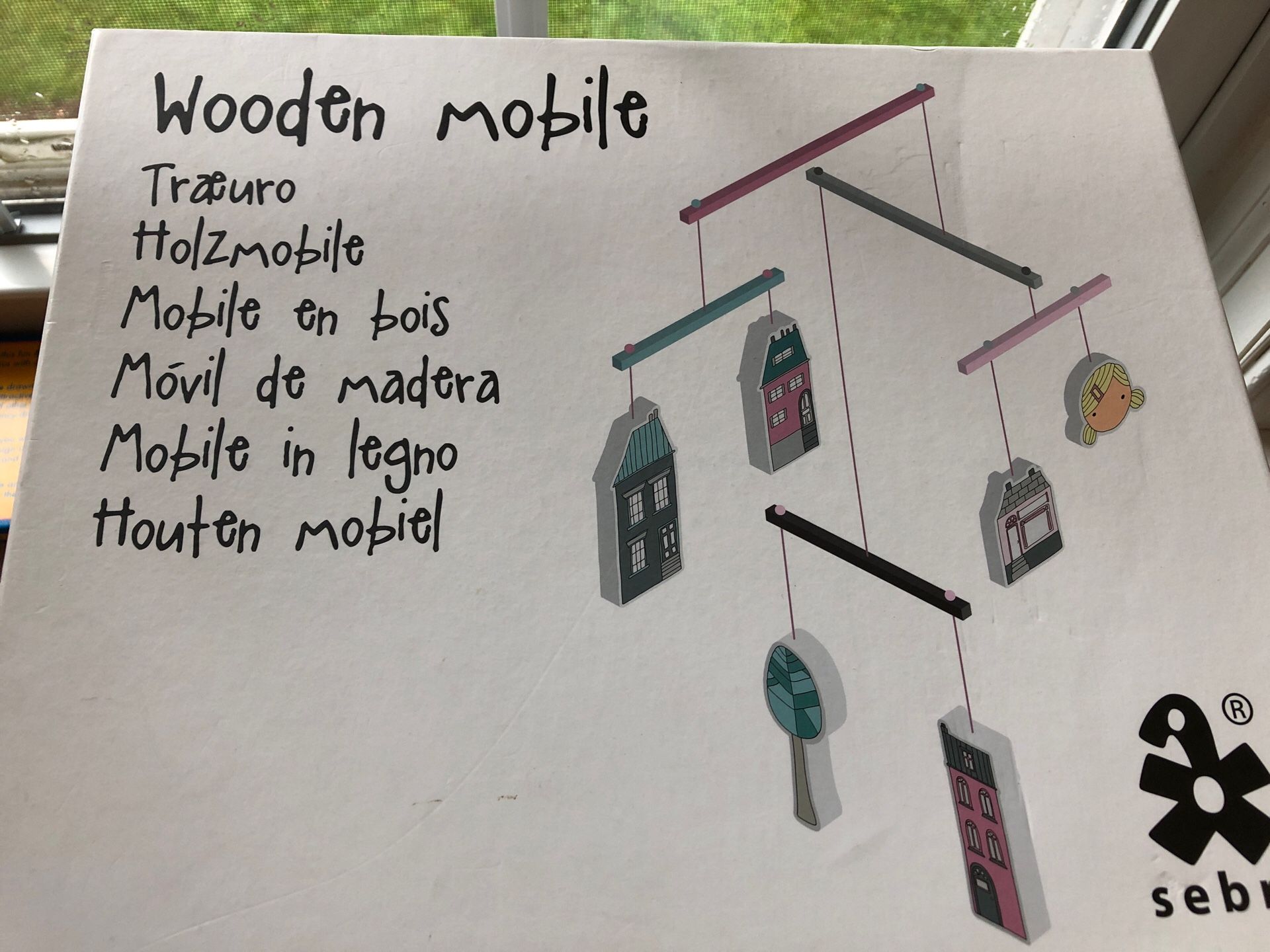 Sebra wooden mobile for babies