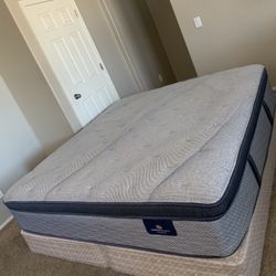 KING SERTA EURO TOP MATTRESS AND FREE BOX SPRINGS 