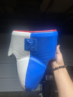 Fly Boxing Groin Guard – Red/White/Blue Colorway