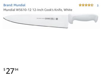 Used Mundial 12 inch chef’s knife