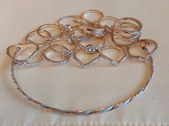 Fifteen Stackables And One Bracelet 