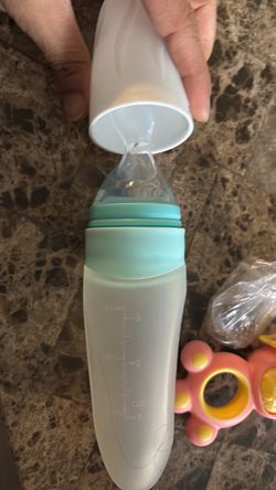 Silicone Baby Spoon Feeder Bottle