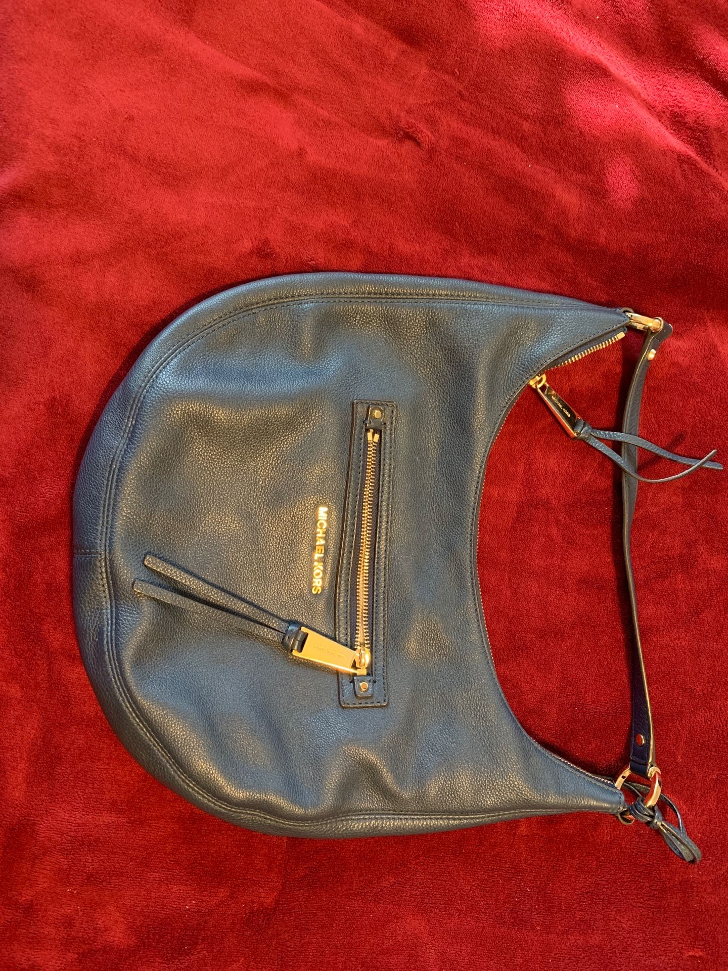 Navy blue Michael kors hobo bag