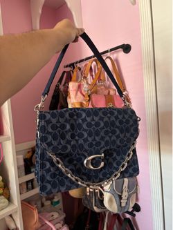 Coach large denim tabby shoulder bag