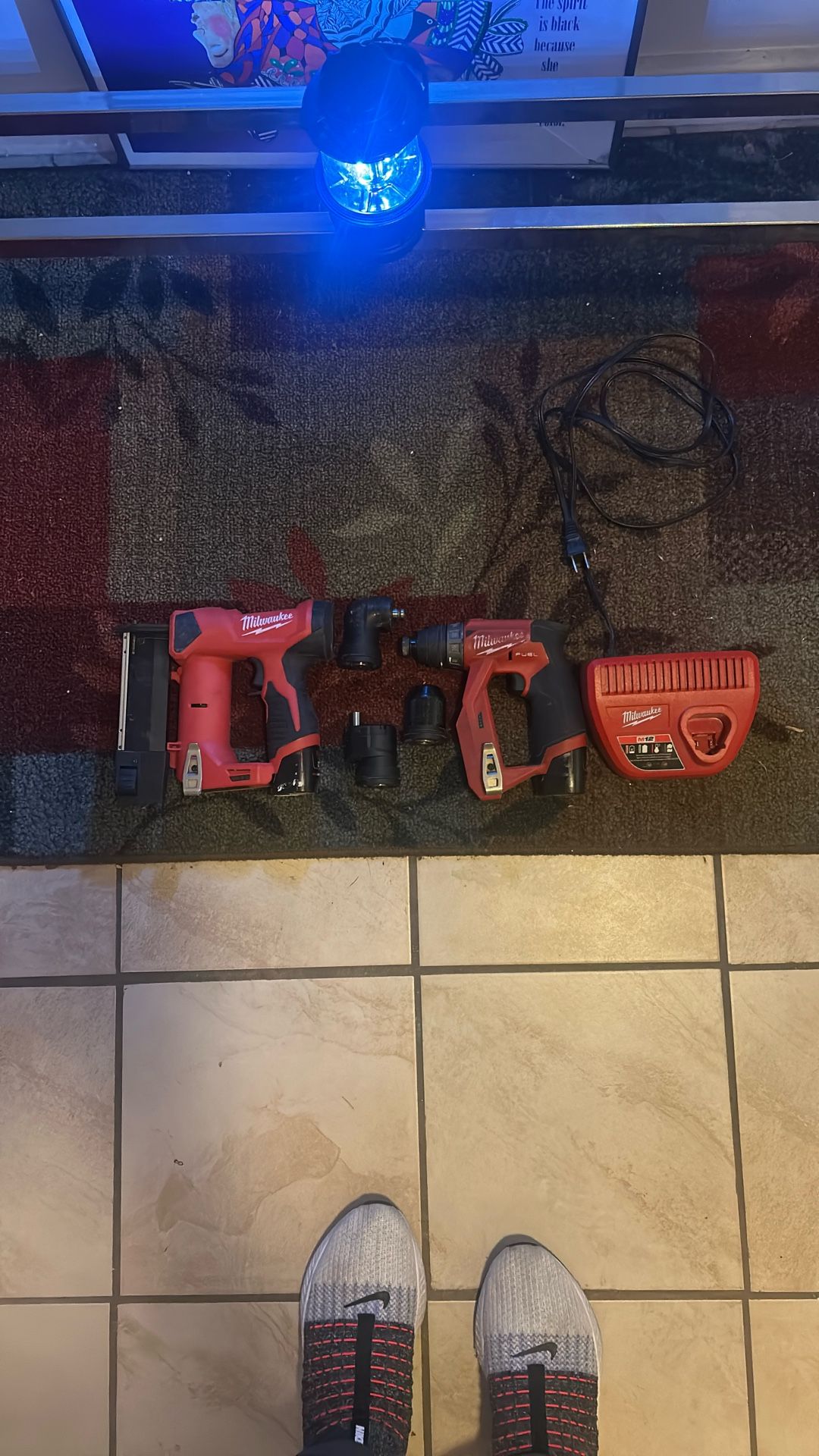 Milwaukee Nail Gun And Impact Driver With Angle Heads
