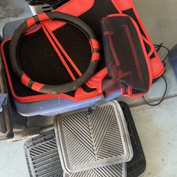 Car Steering Cover W/ Car Mats