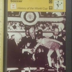 1979 Sportscaster Soccer History Of The World Cup 1938 Yves Rimet Large Over-Sized Card Vintage Collectible Italy