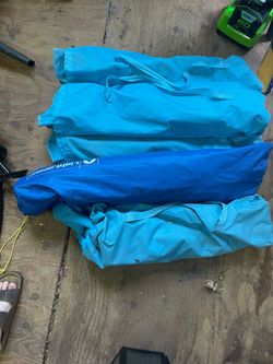 Folding chairs and pop up tent