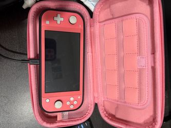 Nintendo Switch Lite Coral with Carrying Case