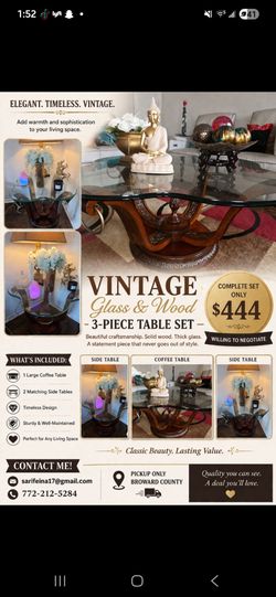 Vintage 3 piece tables