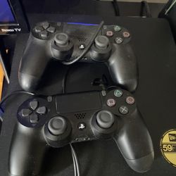 PS4 slim with Two Controllers 