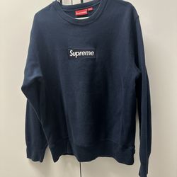 Supreme Crewneck FW18 Navy Blue 