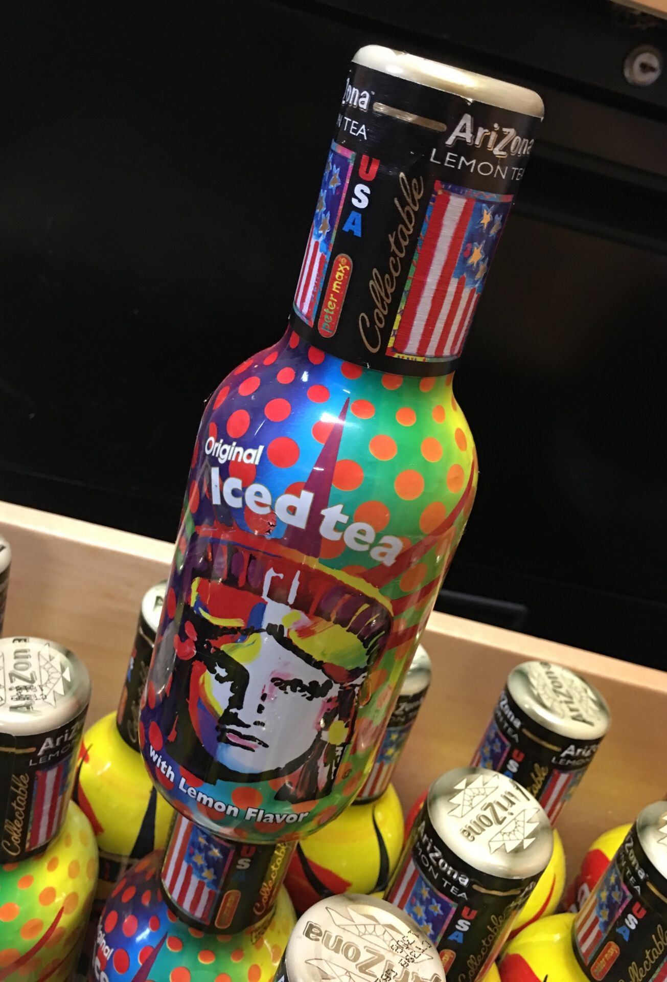 Peter Max collectible iced tea bottles - unopened