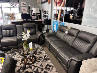 Beautiful gray reclining sofa set! 🚨🩶📦 Easy Financing!
