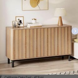 Black and wood cabinet