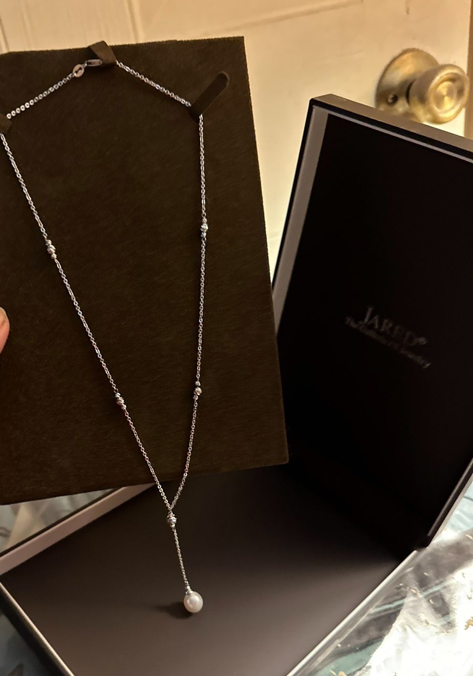 Cultured Pearl Beaded Y Necklace Sterling Silver