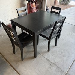 Brown rectangle 5pc table