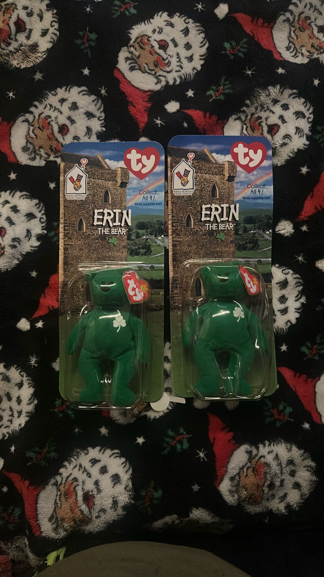 ERIN the Bear Beanie babies RARE UNBOXED UNTOUCHED