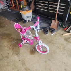 Disney princess bike with doll seat