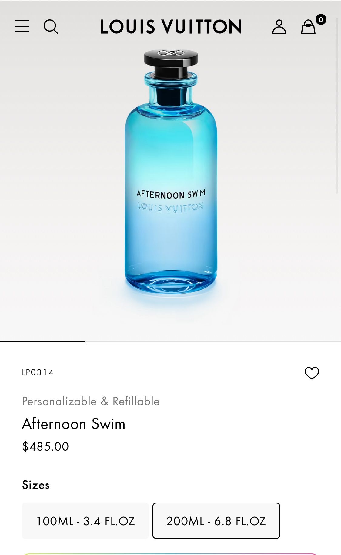 Louis Vuitton Afternoon Swim 200ML