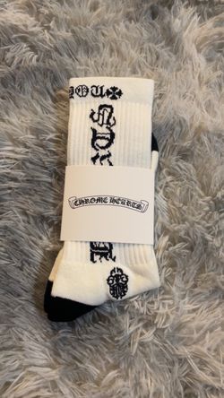 Chrome Hearts White Crew Socks