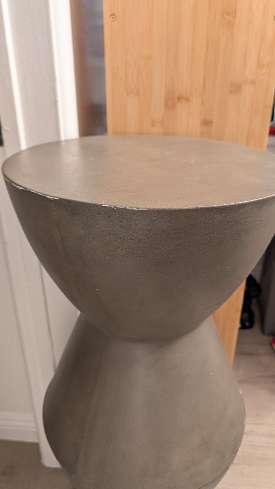 2 Concrete Round End Tables