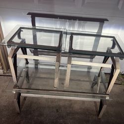 Glass Coffee Table And End Tables