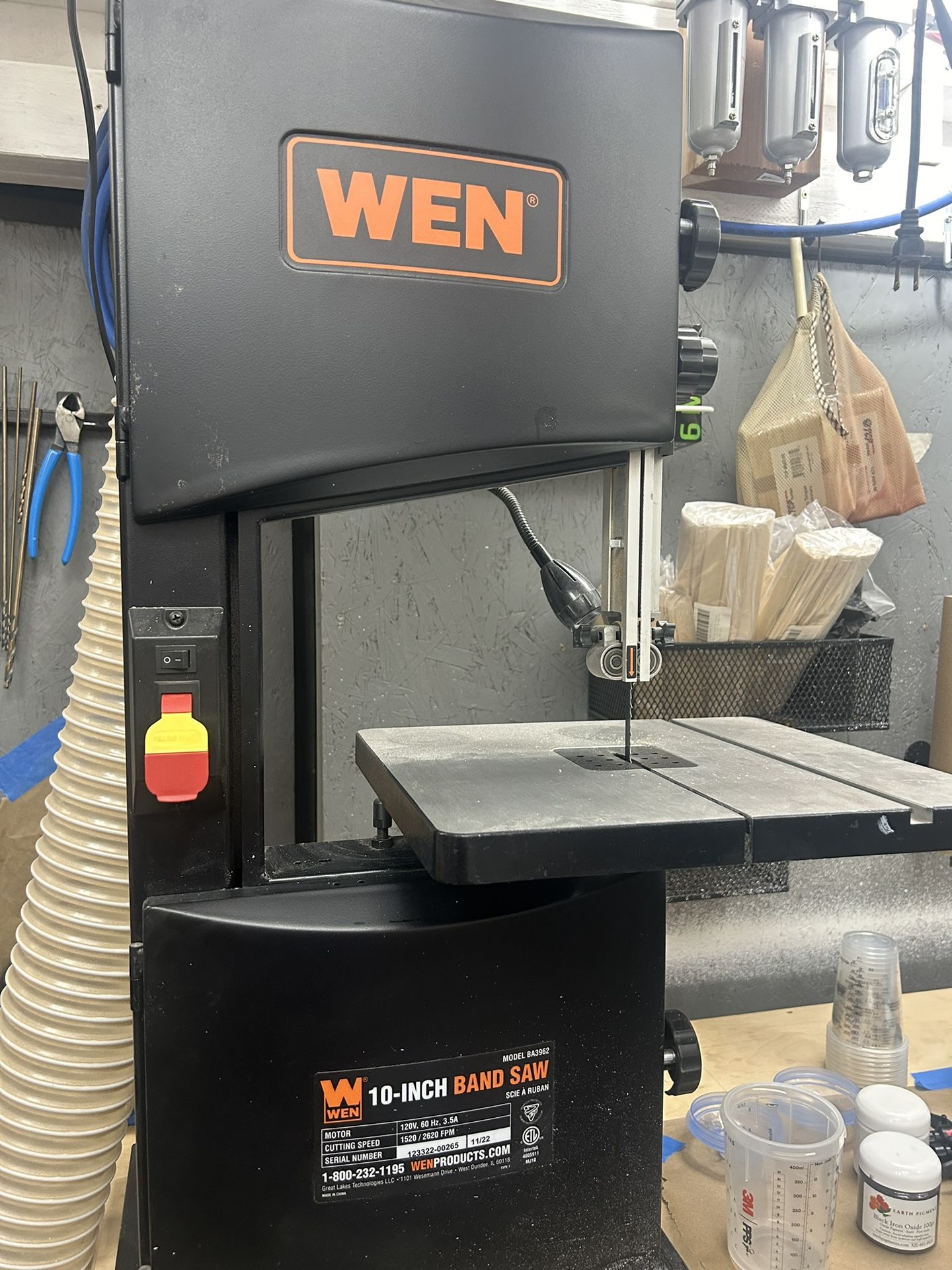 WEN 10 Inch Bandsaw 3.5 Amps