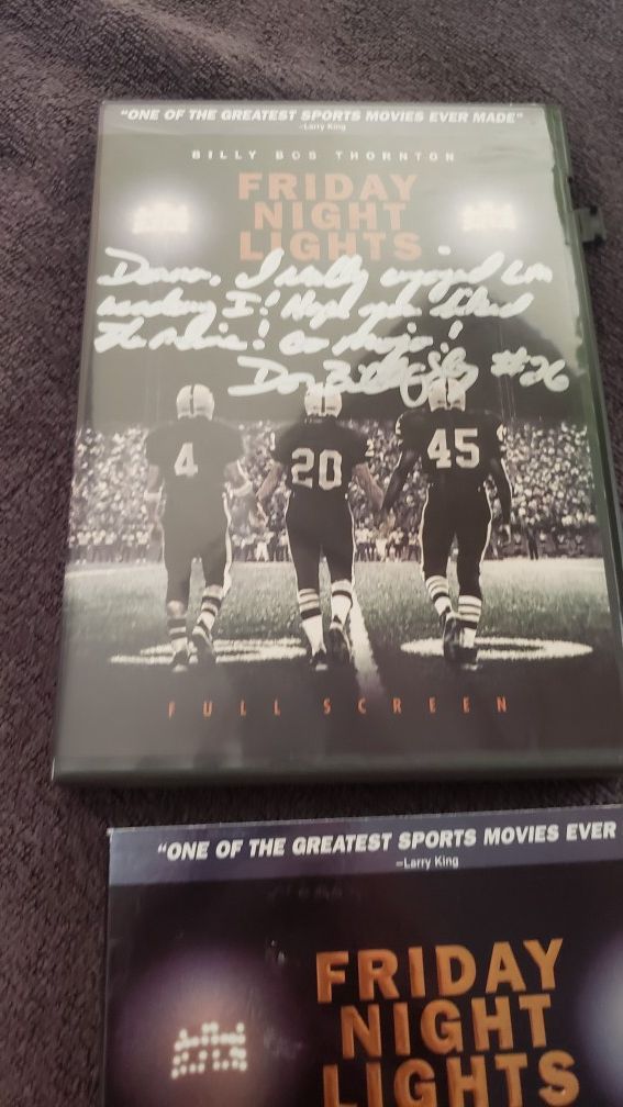 Signed Copy of "Friday Night Lights" movie DVD...signed by the real Don Billingsley #26