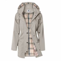 saphirose womens long hooded rain jacket waterproof jacket