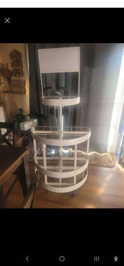 3 teir half circle wine cart