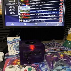 GameCube Purple Indigo Console With Games