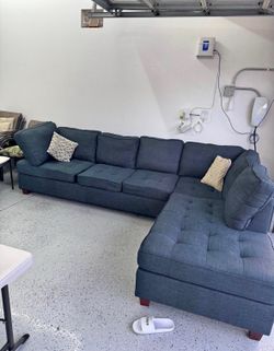 Dark blue couch