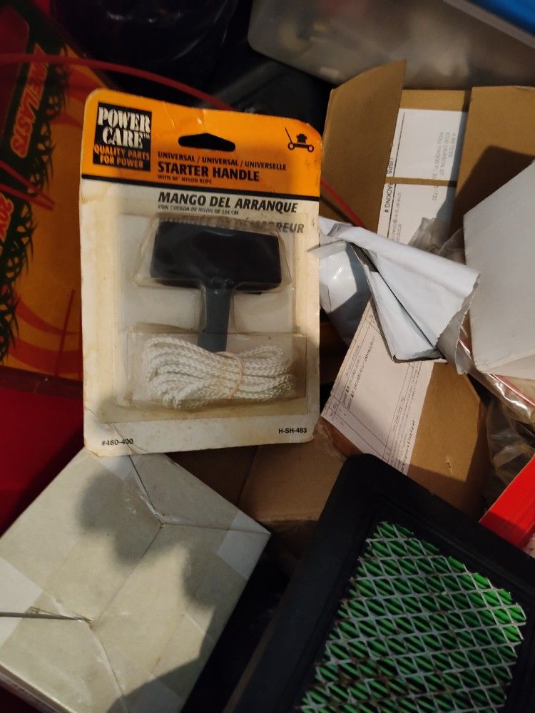 Box Of New Lawnmower Stuff.$300